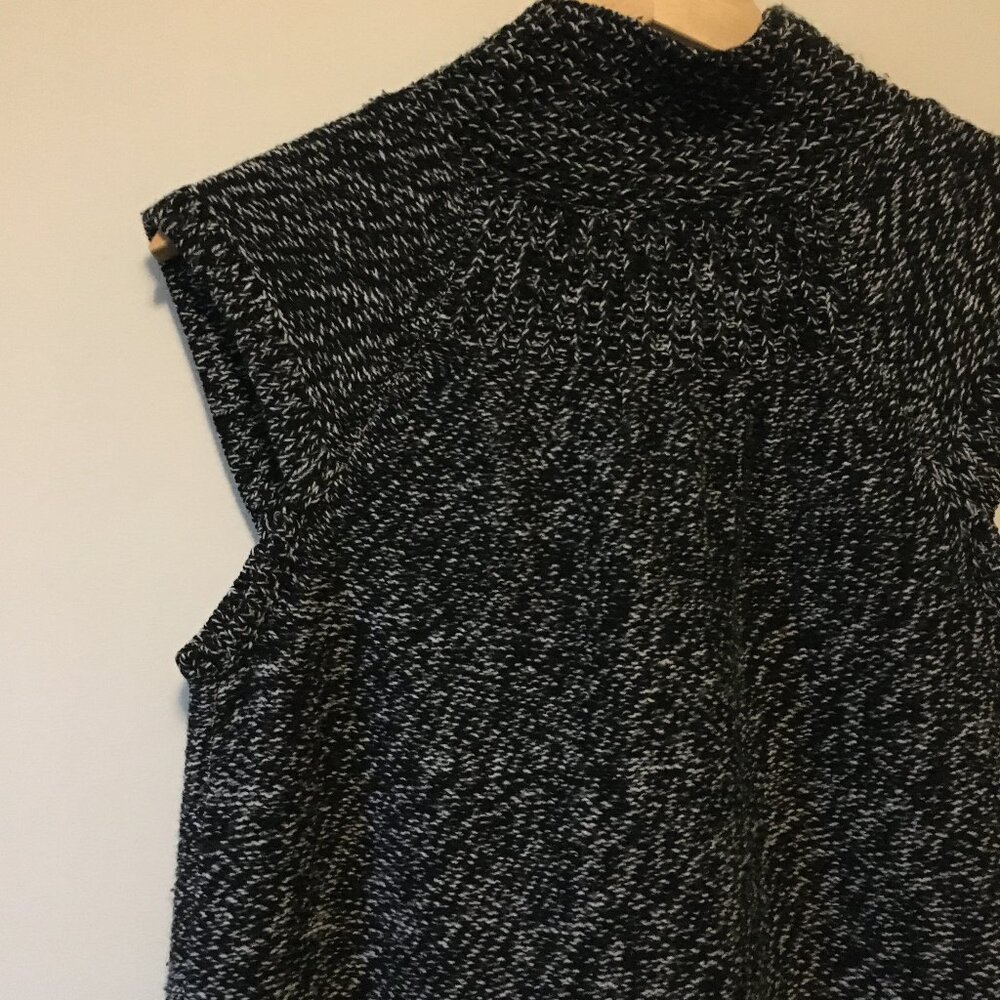 Coquette Cleo Salt & Pepper Buttoned High Collar Cap Sleeve Cardigan Small - Picture 8 of 16